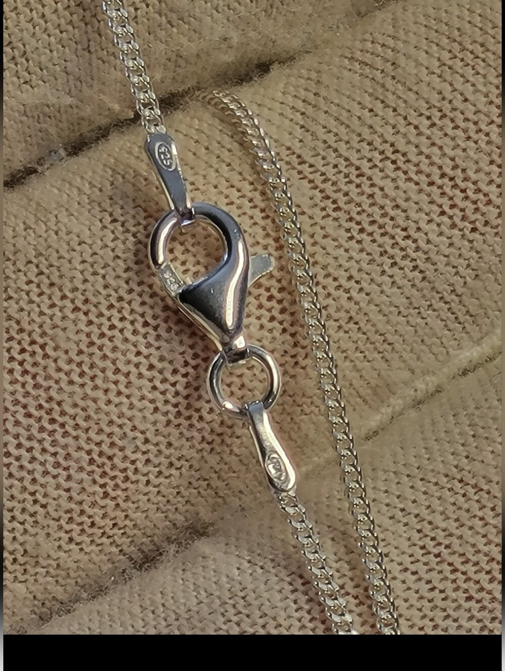 Sterling Silver 1.2mm CURB Chain Necklace 925 Italy 20" Italian - Picture 2 of 5